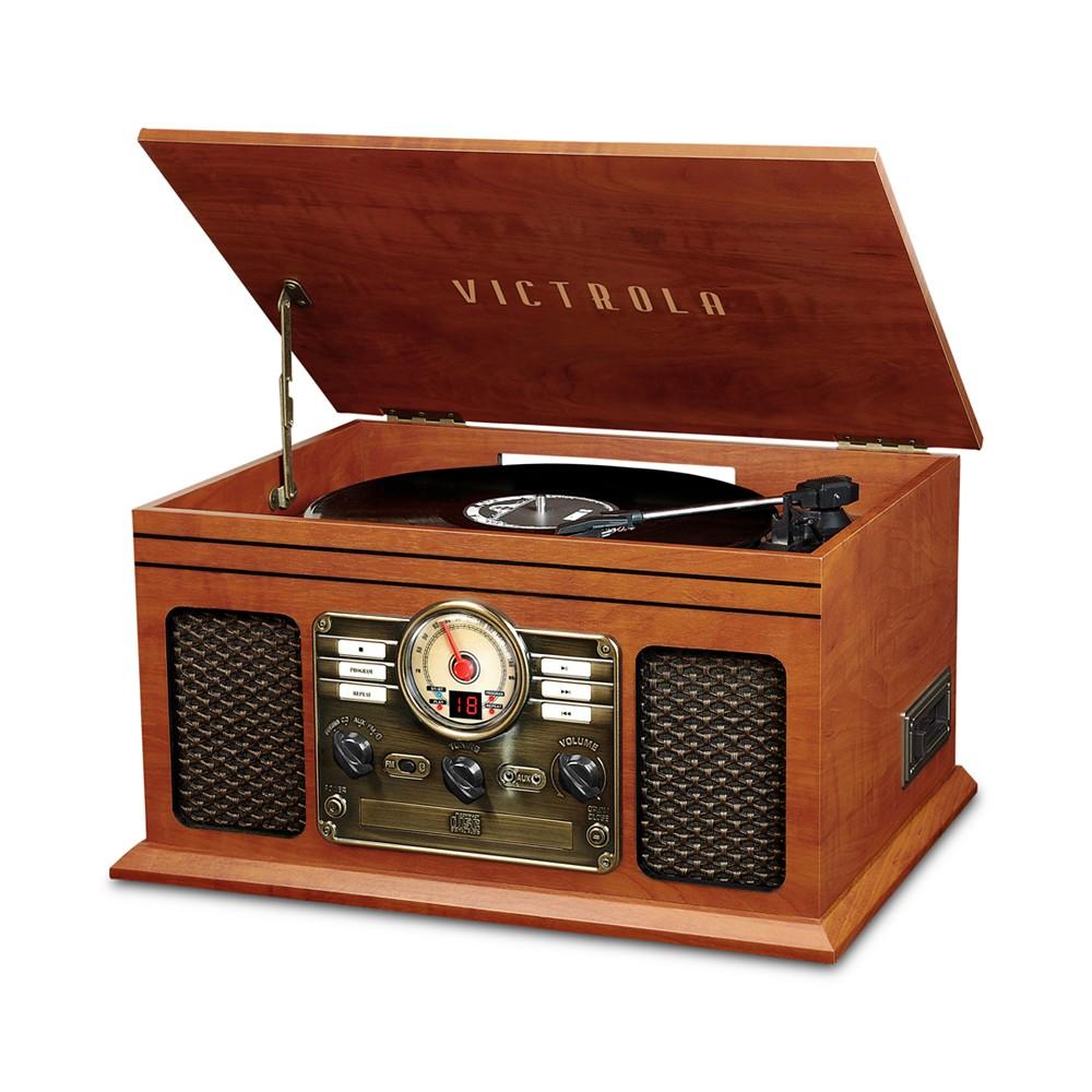 美國Victrola 六合一懷舊黑膠唱片機 藍牙 CD 收音機