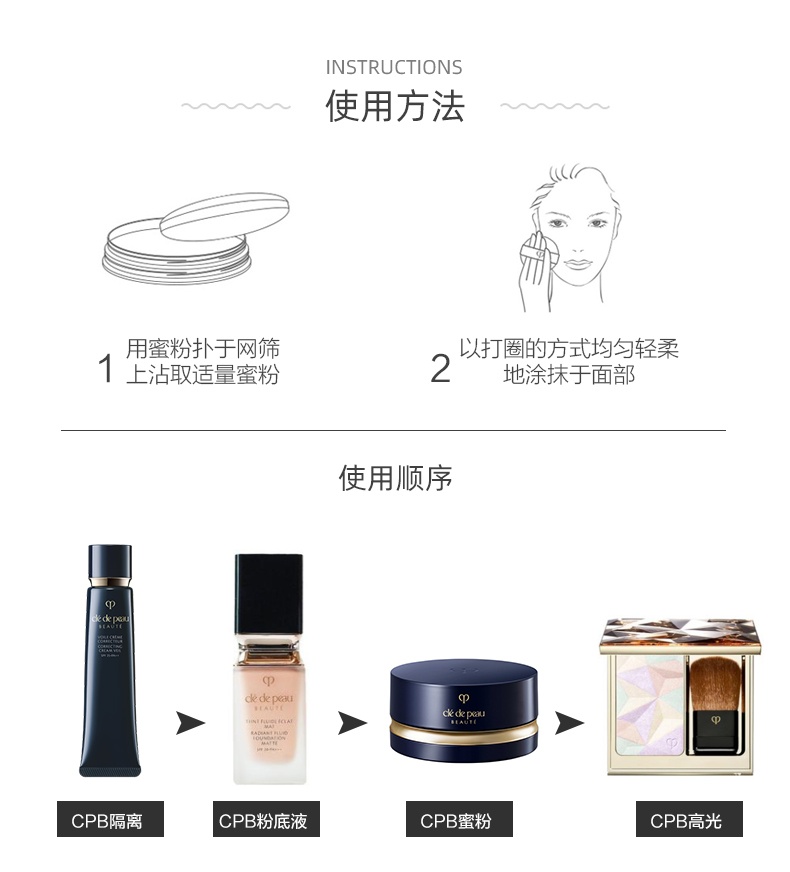 商品Cle de Peau|CPB肌肤之钥散粉定妆持久控油蜜粉26g,价格¥685,第6张图片详细描述