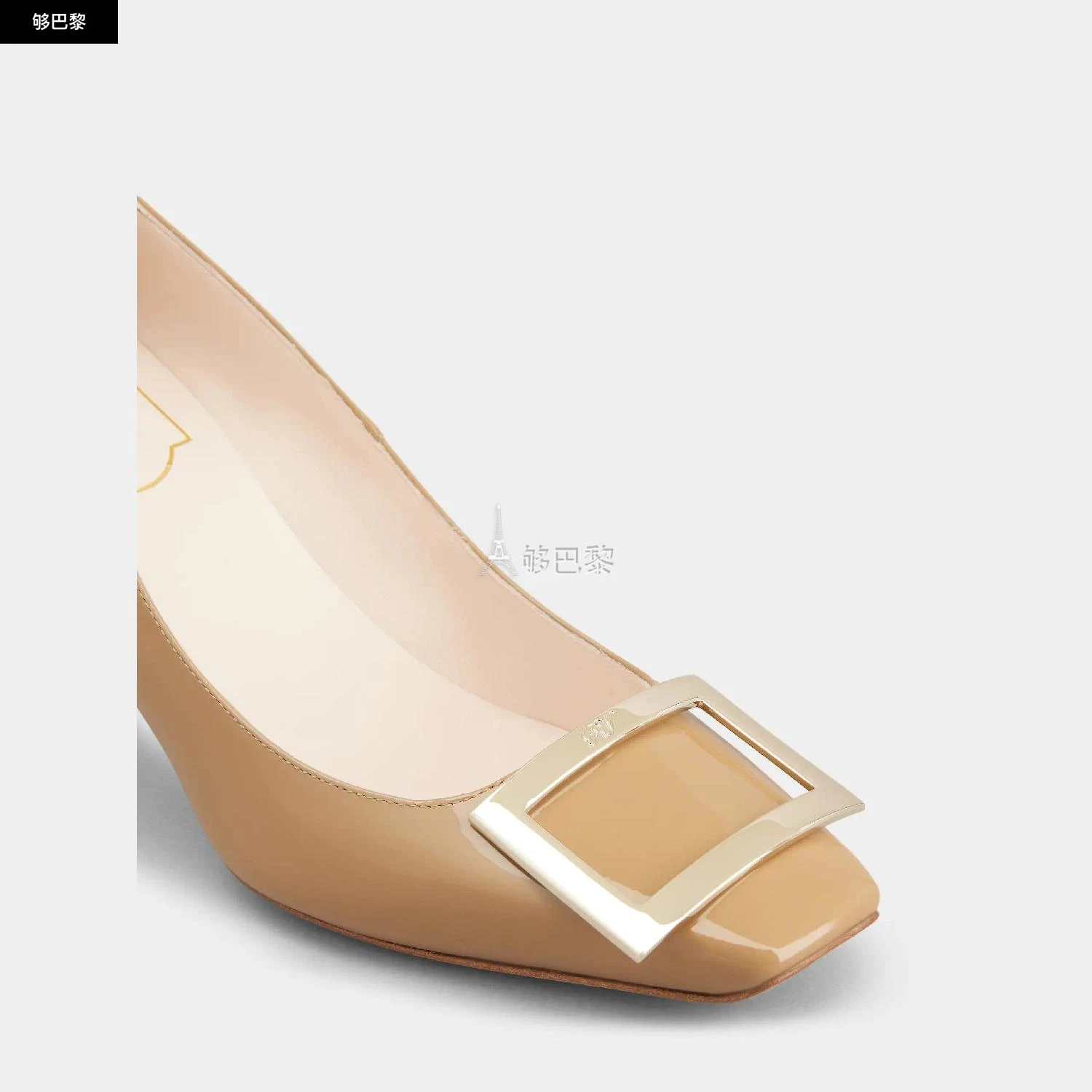 商品Roger Vivier|【预售】 ROGER VIVIER 25春夏 女士 高跟鞋 Belle Vivier Trompette喇叭跟漆皮单鞋 RVW40015280D1PS014 ,价格¥7228,第6张图片详细描述