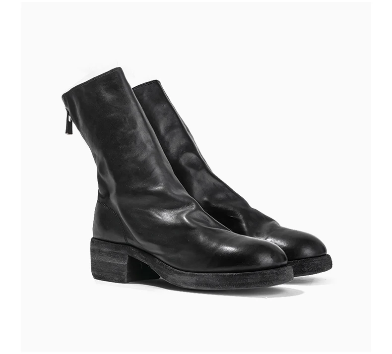 商品[国内直发] guidi|GUIDI 黑色女士踝靴 788Z-SOFT-HORSE-BLKT,价格¥4451,第5张图片详细描述