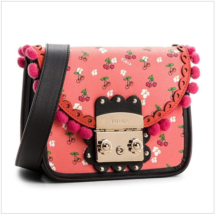 商品[国内直发] Furla|Furla 芙拉 女士多彩粉色皮革单肩包斜挎包 942055,价格¥700,第4张图片详细描述
