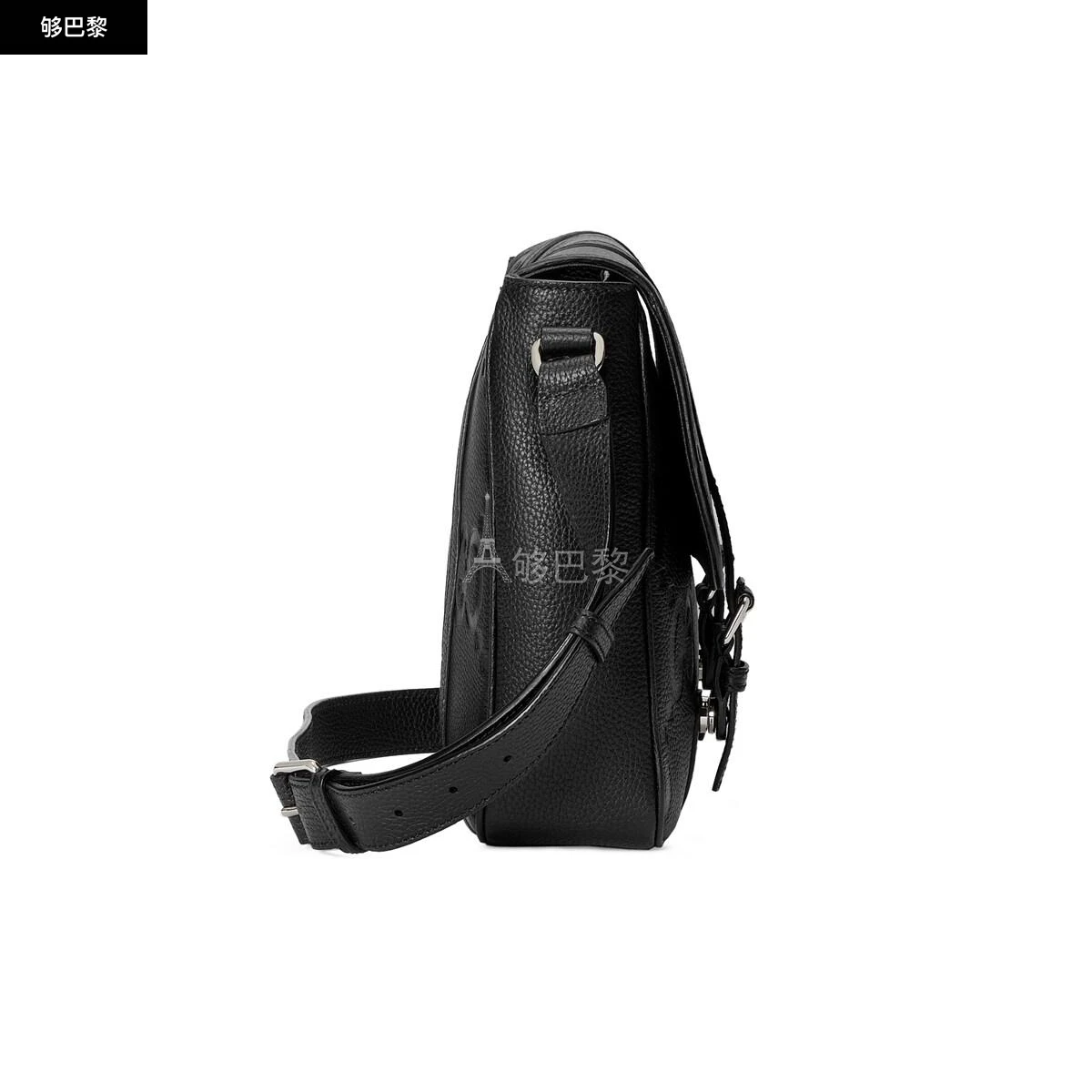 商品Gucci|【预售】 古驰 24秋冬 男士 单肩包 超级双G中号邮差包 760234 AABY0 1000,价格¥18712,第3张图片详细描述