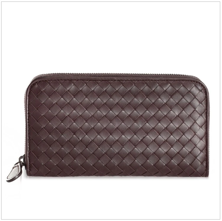 商品[国内直发] Bottega Veneta|Bottega Veneta 葆蝶家 INTRECCIATO中性深棕色羊皮长款钱包 114076-V001N-2040,价格¥6151,第7张图片详细描述