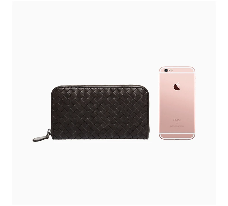 商品[国内直发] Bottega Veneta|Bottega Veneta 葆蝶家 中性深棕色牛皮长款钱包 114076-V4651-2006,价格¥5687,第7张图片详细描述