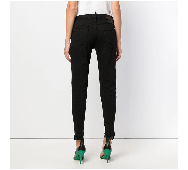 商品[国内直发] DSQUARED2|Dsquared2 D二次方 黑色牛仔布女装牛仔褲 S72LB0143-S39781-900,价格¥2640,第7张图片详细描述