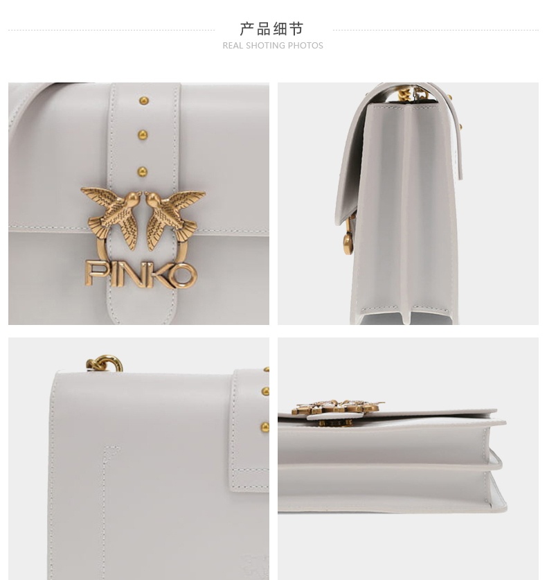 商品PINKO|品高秋冬定制款女士LOVE基本款飞鸟链条配皮肩带燕子包,价格¥1441,第11张图片详细描述