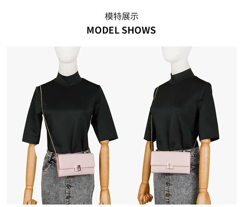 商品[国内直发] MCM|MCM 奢侈品 女士礼盒款Mena系列粉色压花牛皮革链条斜挎包钱包配卡包MYLBSLM01QH001,价格¥2612,第6张图片详细描述