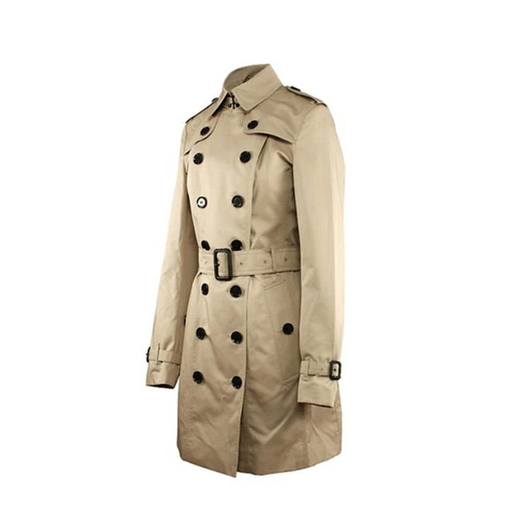 商品[国内直发] Burberry|Burberry 博柏利 女士浅棕色翻领风衣 3944171,价格¥7929,第6张图片详细描述