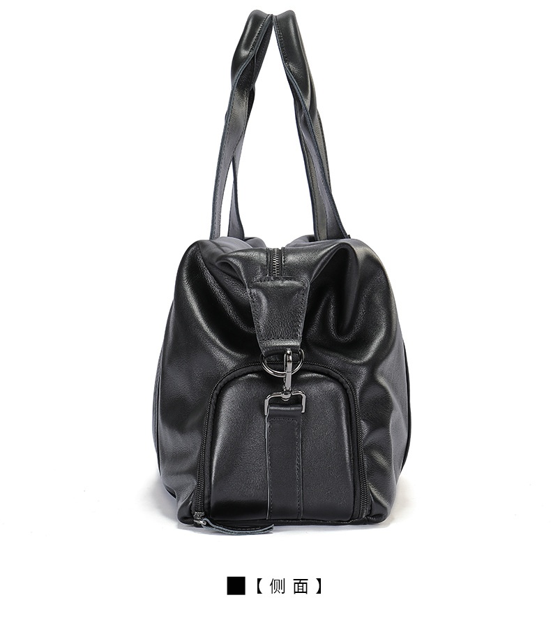 商品[国内直发] GLENVINTEN|格岚云顿时尚休闲真皮手提旅行包运动健身包大容量单肩包行李包包,价格¥657,第11张图片详细描述