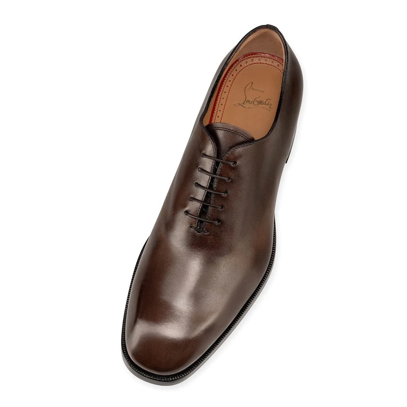 商品Christian Louboutin|CHRISTIAN LOUBOUTIN 男士棕色系带牛津鞋,价格¥4889,第2张图片详细描述