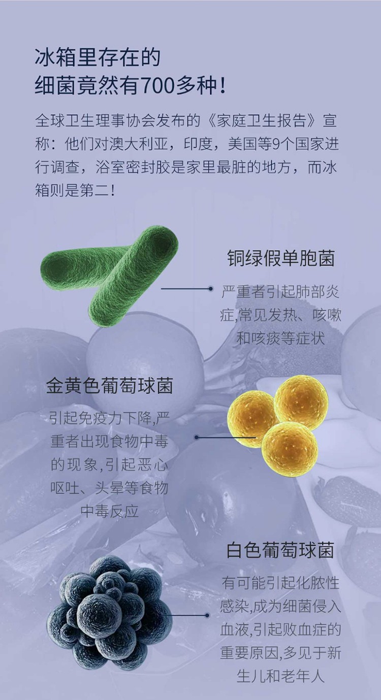 商品[国内直发] EraClean|EraClean冰箱除味消毒器冰箱专用去臭杀菌神器家用冰箱除味消毒机净化器 玫瑰金,价格¥143,第3张图片详细描述