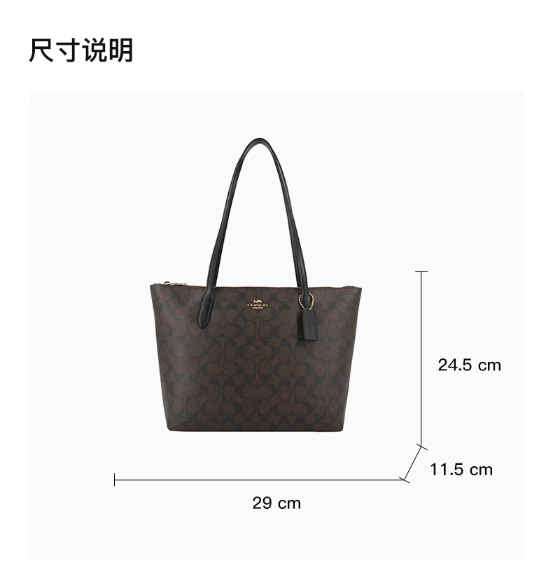 商品Coach|COACH 拼色女士手提包 F4455IMAA8,价格¥1130,第3张图片详细描述