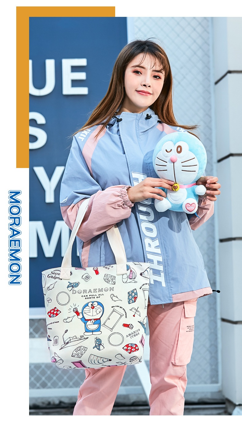商品[国内直发] GLENVINTEN|哆啦A梦正版授权女包日系帆布包斜挎包学生单肩ins小包卡通女包,价格¥178,第8张图片详细描述