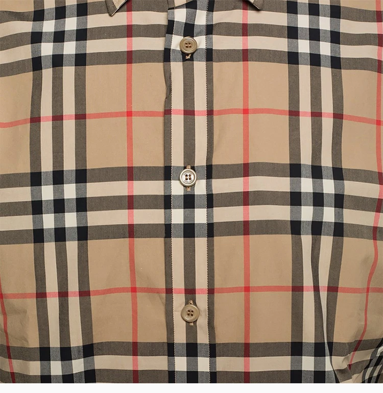 商品Burberry|BURBERRY博柏利格纹棉质府绸男士衬衫 8020863,价格¥3094,第8张图片详细描述