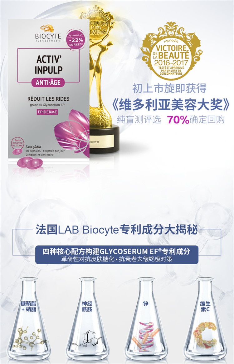 商品Biocyte|Biocyte碧维斯特抗糖丸30-90粒,价格¥286,第4张图片详细描述