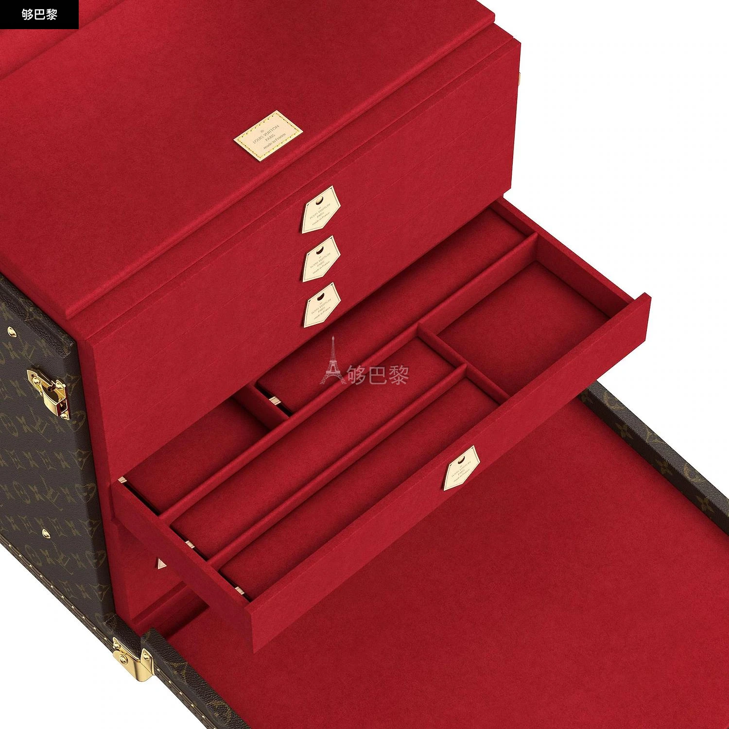 商品Louis Vuitton|【预售】 LV路易威登 24秋冬 女士 化妆箱 BOÎTE MAIN JOAILLERIE 珠宝箱 M20075,价格¥547056,第3张图片详细描述