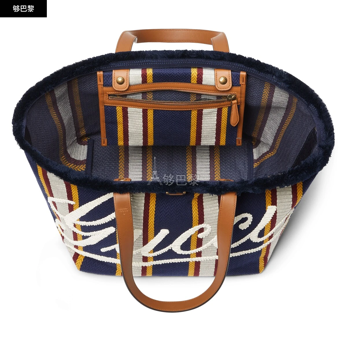 商品Gucci|【预售】 古驰 25春夏 男士 手提包 刺绣中号帆布托特包 818771 FAEF8 8796 ,价格¥17084,第4张图片详细描述