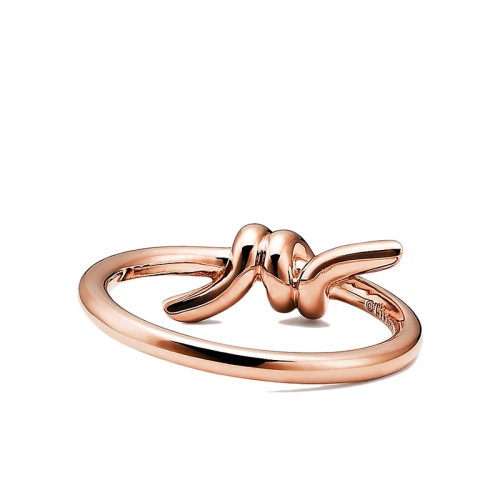 商品Tiffany & Co.|  Tiffany & Co./蒂芙尼 22春夏新款 Knot系列 18K金 玫瑰金色 绳结戒指GRP12003,价格¥10483,第4张图片详细描述