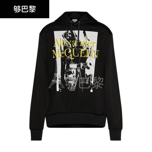 商品Alexander McQueen|【特惠5.0折】包邮包税【预售7天发货】 ALEXANDER MCQUEEN 23秋冬 男士 卫衣 连帽运动衫 AMQS66WQBCK,价格¥3959,第3张图片详细描述