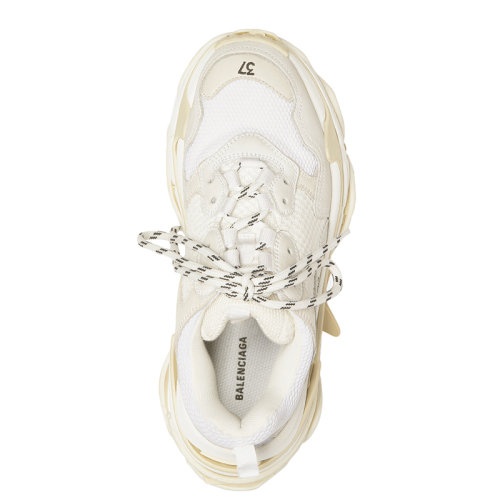 商品Balenciaga|Balenciaga/巴黎世家 2021年新款 Triple S系列 女士白色双重泡沫和网布运动鞋524036W2CA19000,价格¥6845,第8张图片详细描述