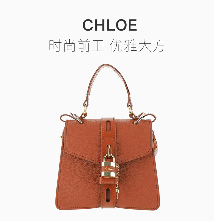 商品[国内直发] Chloé|CHLOE' 蔻依 女士棕色皮质手提包 C19WS205-B71-27S,价格¥11020,第1张图片详细描述