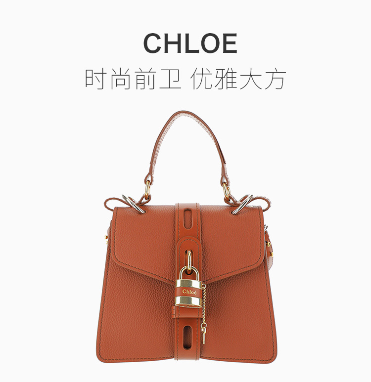 商品[国内直发] Chloé|CHLOE' 蔻依 女士棕色皮质手提包 C19WS205-B71-27S,价格¥10376,第1张图片详细描述