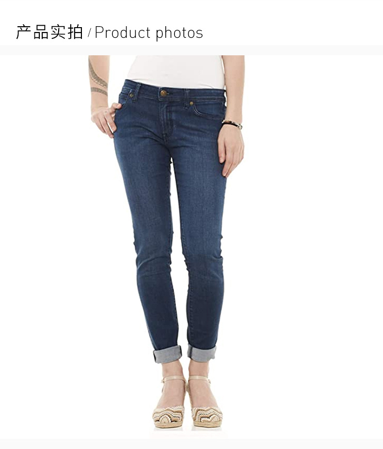 商品[国内直发] Burberry|BURBERRY 女士蓝色直筒牛仔裤 3946591,价格¥1817,第4张图片详细描述