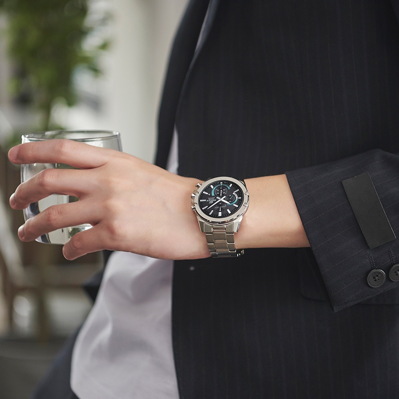 商品[国内直发] Casio|卡西欧手表EDIFICE 轻薄系列 人造蓝宝石玻璃镜面 两针、计时功能,价格¥1228,第5张图片详细描述