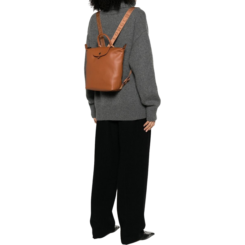 商品Longchamp|珑骧 LE PLIAGE XTRA女士小号干邑色皮革背包,价格¥4350,第3张图片详细描述