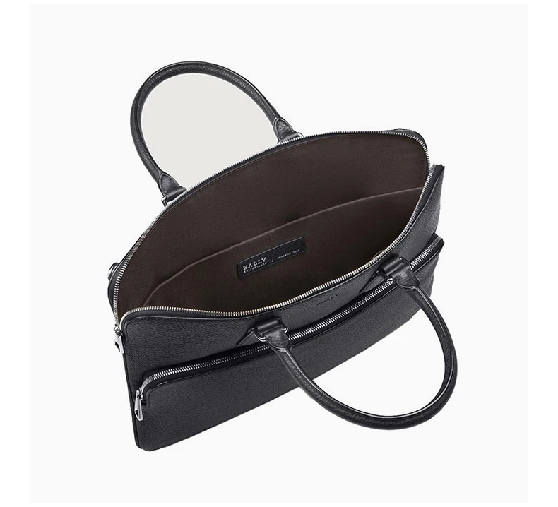 商品Bally|Bally 巴利 黑色皮革男士挎包 6207727,价格¥3139,第4张图片详细描述