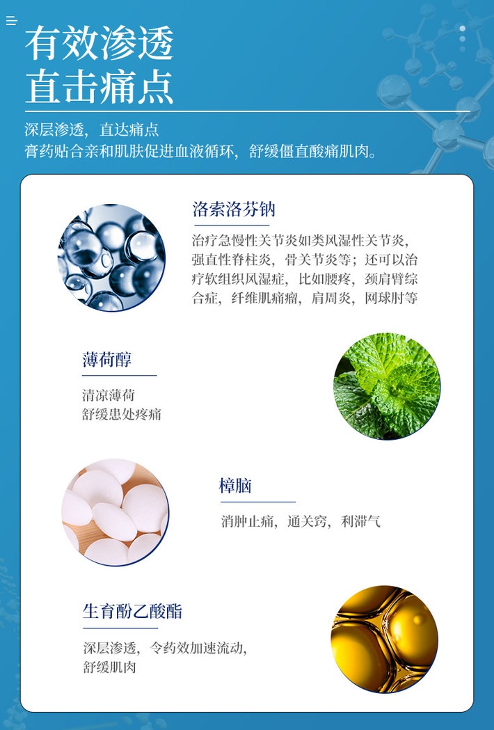 商品Hisamitsu|【限时特惠10袋装】日本隆光膏药贴 镇痛肩颈腰背肌肉膏贴7包/盒,价格¥208,第4张图片详细描述