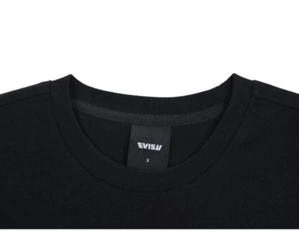 商品Evisu|【享贝家】ZY-（预售款）EVISU 福神 胸前字母小标休闲圆领短袖T恤 男女同款 EV5UTS901,价格¥148,第14张图片详细描述