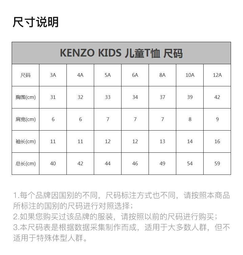 商品Kenzo|KENZO 男童白色标质印花T恤 KQ10638-01,价格¥357,第5张图片详细描述