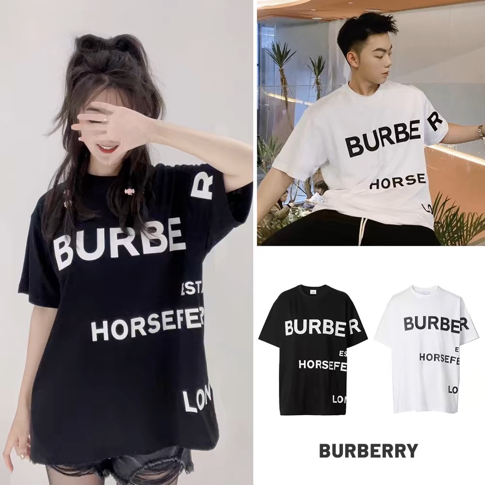 商品Burberry|BURBERRY/博柏利 黑色棉质Horseferry印花休闲T恤 男女同款 情侣款80805431,价格¥1414,第22张图片详细描述