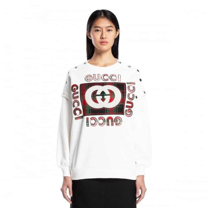 商品[国内直发] Gucci|GUCCI 白色女士卫衣/帽衫 717416-XJEXO-9088,价格¥21273,第1张图片详细描述