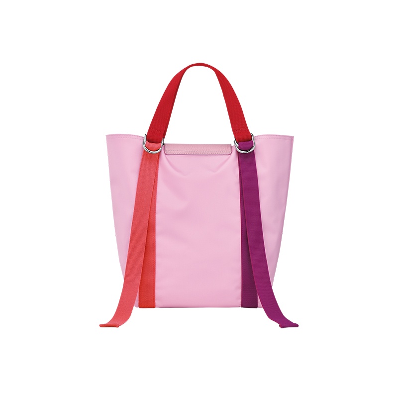 商品Longchamp|珑骧 女士帆布暗银色五金按扣开合饰有可调彩色节肩带小号托特包（7色可选）,价格¥1555,第5张图片详细描述