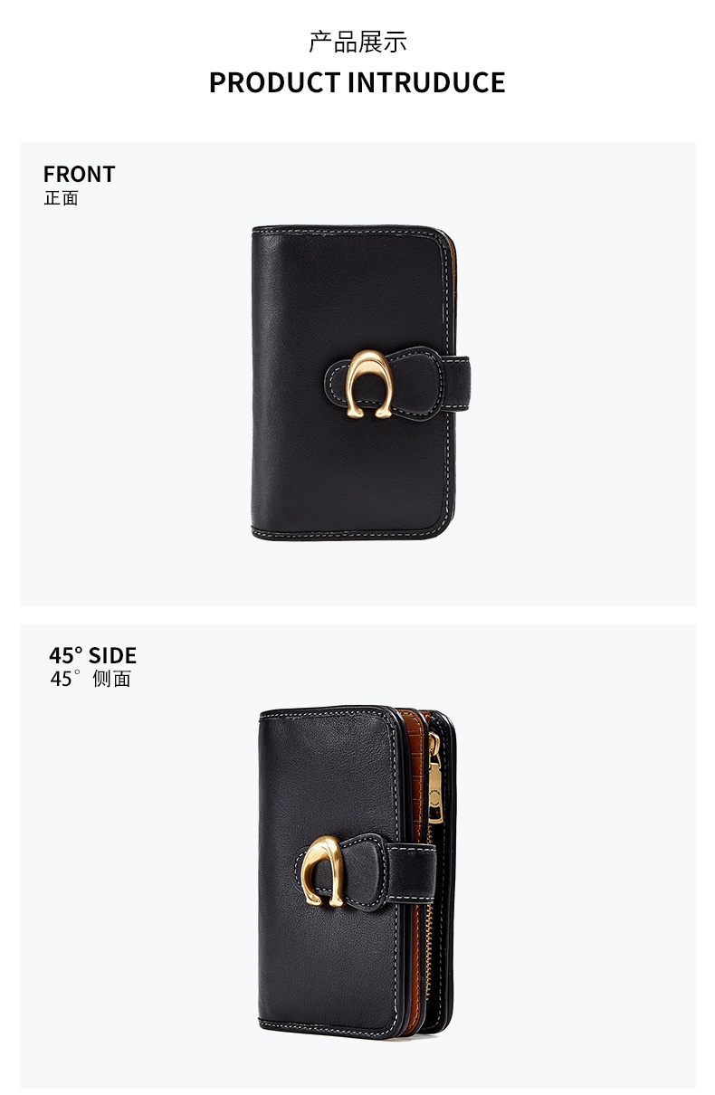 商品[国内直发] Coach|蔻驰钱包COACH奢侈品女士专柜款2折经典C扣小号钱包米色人造革礼物送女友CA194 B4SHG,价格¥443,第3张图片详细描述