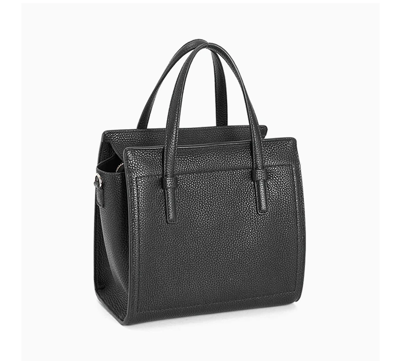 商品Salvatore Ferragamo|SALVATORE FERRAGAMO 女士黑色小牛皮徽标手提可单肩包 21-F478-720533,价格¥9378,第5张图片详细描述