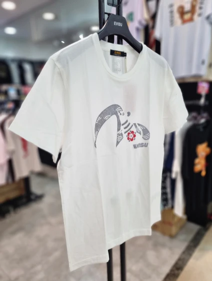 商品Evisu|【享贝家】（国内现货-QD）EVISU 福神 米奇图案logo短袖T恤 男女同款 ES1UTS702,价格¥148,第2张图片详细描述