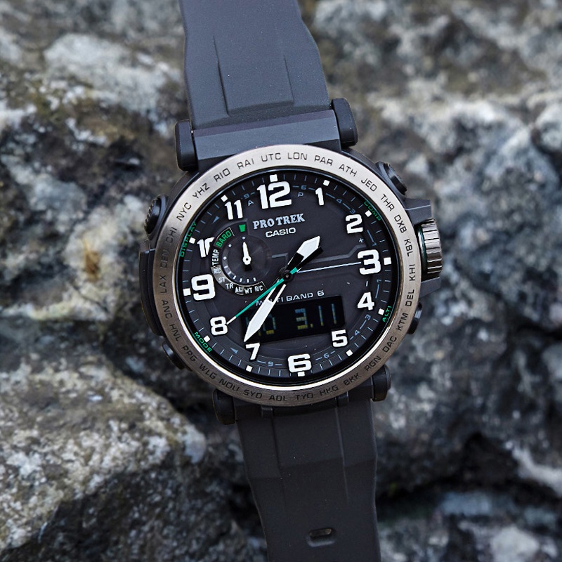 商品[国内直发] Casio|卡西欧高端登山系列PROTREK PRW-6600Y-1具备电波太阳能 气压测量  100米防水等功能,价格¥2914,第4张图片详细描述