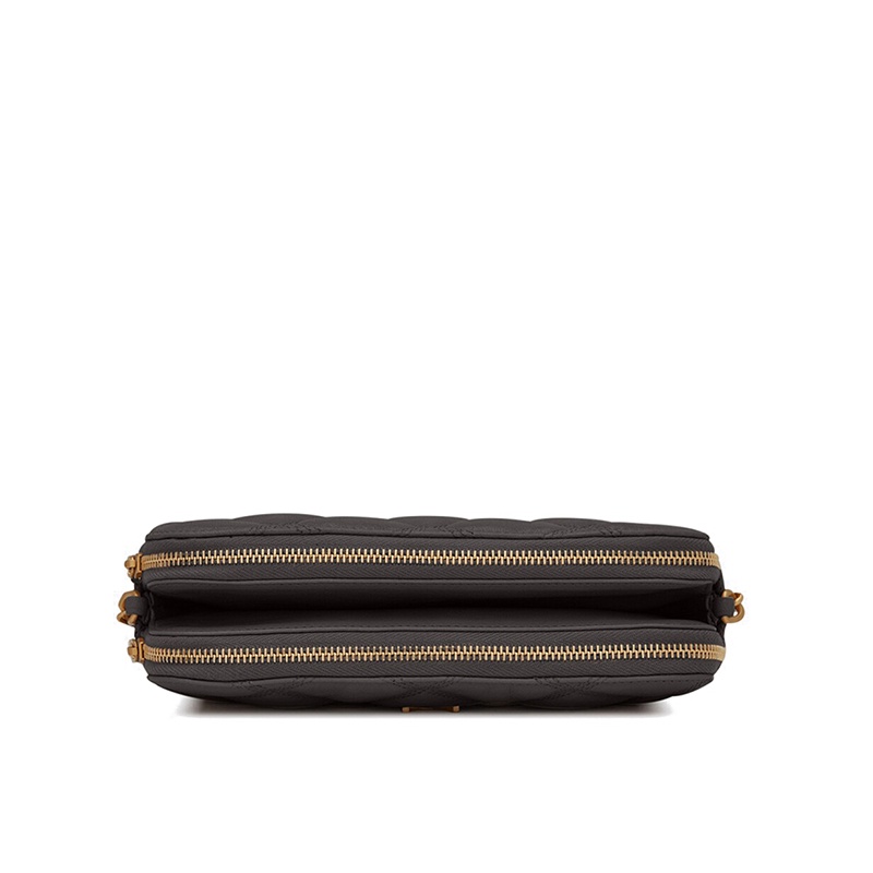 商品Yves Saint Laurent|SAINT LAURENT PARIS/圣罗兰 BECKY系列 风暴蓝色绗缝小羊皮双拉链斜挎包,价格¥9737,第4张图片详细描述