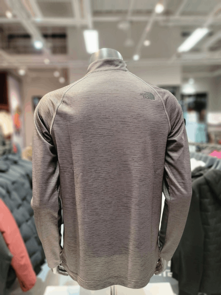 商品The North Face|【Brilliant|包邮包税】北面户外 男士 GLACIER长袖 拉链 T恤-炭色 NT7LK51B,价格¥451,第4张图片详细描述