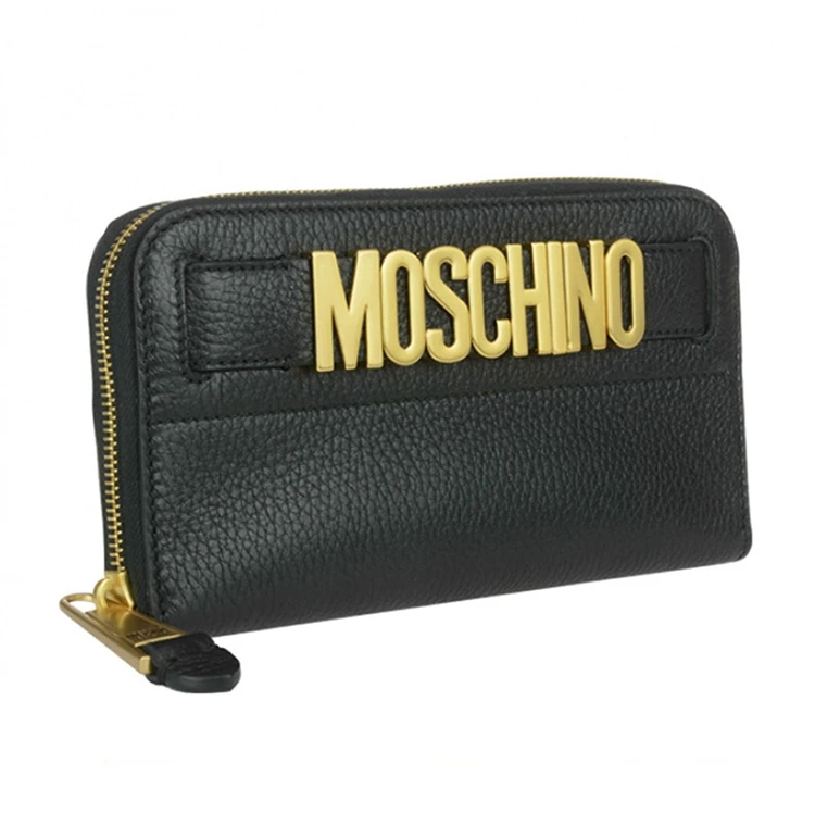 商品[国内直发] Moschino|Moschino 莫斯奇诺 女士黑色拉链开合长款手拿包 7A8115-8003-0555,价格¥895,第7张图片详细描述