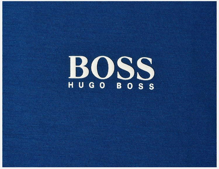 商品Hugo Boss|Hugo Boss 雨果博斯 男士蓝色纯色款棉质短袖T恤 TEE-181-6415-420,价格¥455,第7张图片详细描述