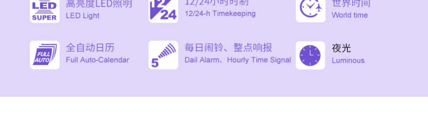 商品[国内直发] Casio|babyg运动表独角兽正品彩虹女表BA-112石英机芯矿物强化玻璃,价格¥849,第13张图片详细描述