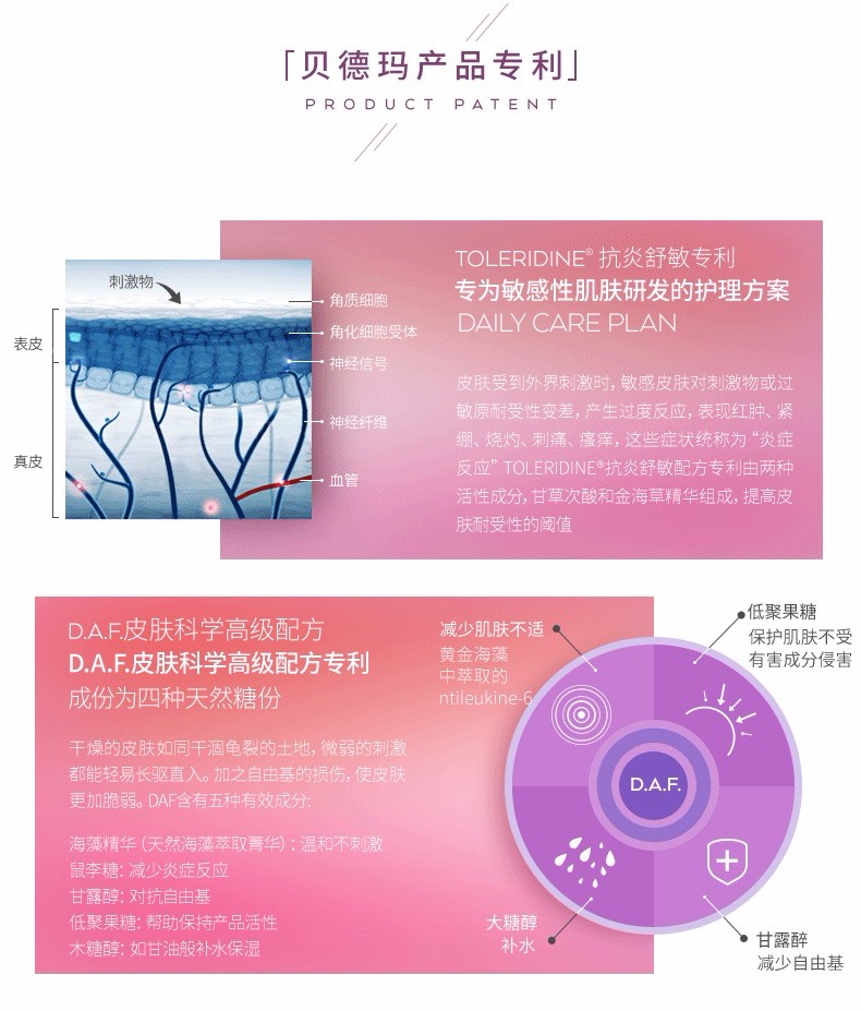 商品Bioderma|包邮｜ BIODERMA 贝德玛 舒妍温和保湿卸妆水 粉瓶 500ml QTL5790HT【香港直发】,价格¥76,第12张图片详细描述