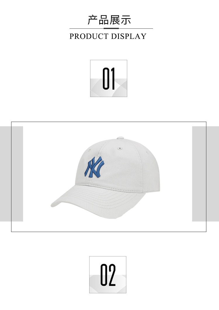 商品MLB|MLB美职棒球帽刺绣LOGO休闲鸭舌帽3ACP6601N-50GRS-F,价格¥214,第4张图片详细描述