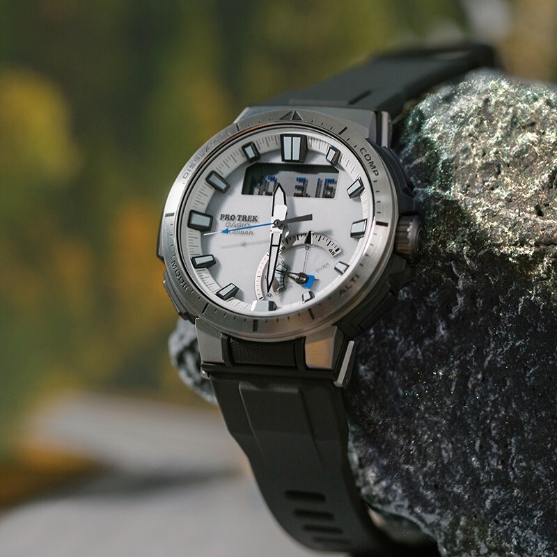 商品[国内直发] Casio|卡西欧高端登山系列PROTREK PRW-70-7PR 太阳能动力  6局电波接收   罗盘功能  测高功能  气压测量功能  温度测量功能  200米防水 ,价格¥3116,第2张图片详细描述