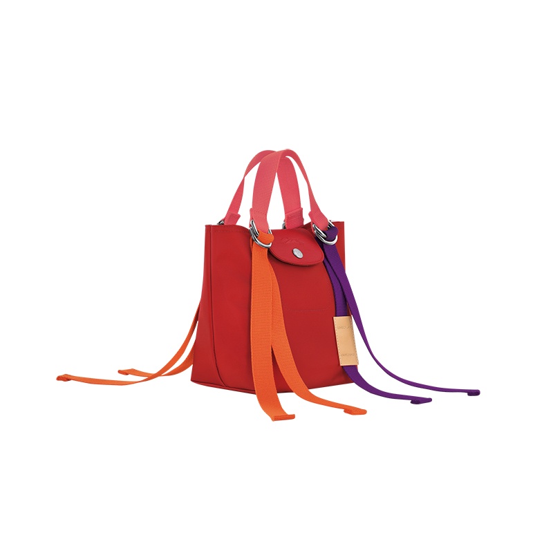 商品Longchamp|珑骧 女士帆布暗银色五金按扣开合饰有可调彩色节肩带迷你托特包（6色可选）,价格¥1122,第6张图片详细描述