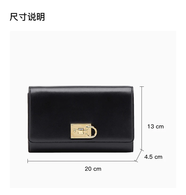 商品Salvatore Ferragamo|SALVATORE FERRAGAMO 黑色女士单肩包 22-D881-727130,价格¥4982,第4张图片详细描述